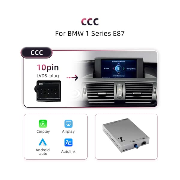 CarPlay/Android Auto -liitännäismoduuli, Bluetooth-yhteys, helppo asennus,CCC