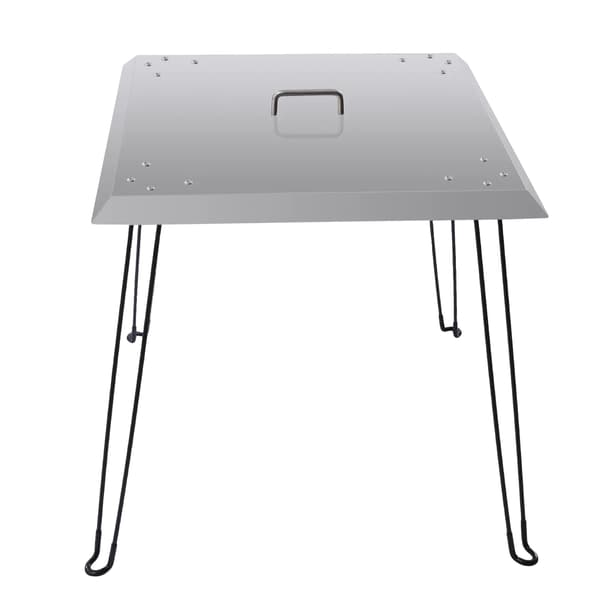 Eldstad Värmeskydd, Hållbart Rostfritt Stål, Fällbar Design,SILVER