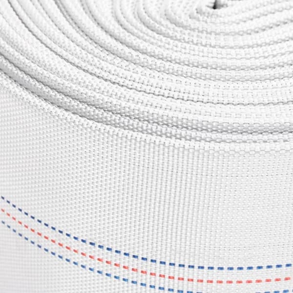 PVC Fladslange, 20m Længde, 3-tommer Diameter,HVID