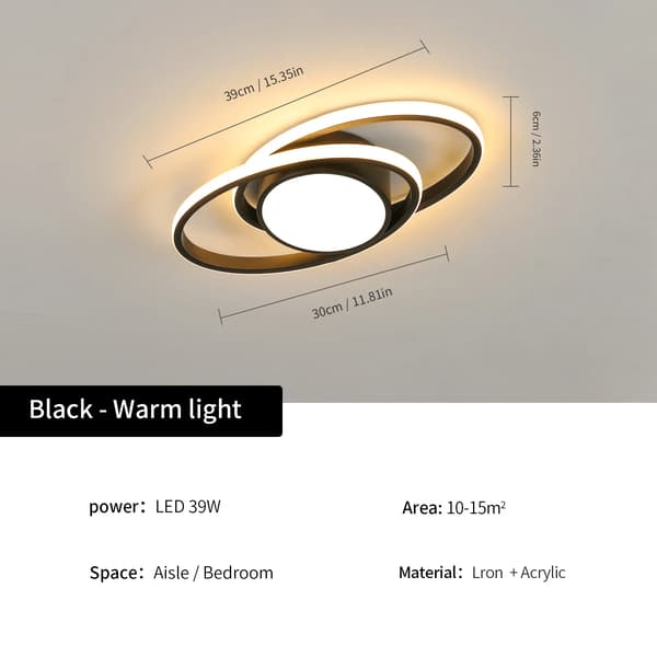 Loftlampe, Moderne Design, Energi Effektiv,sort