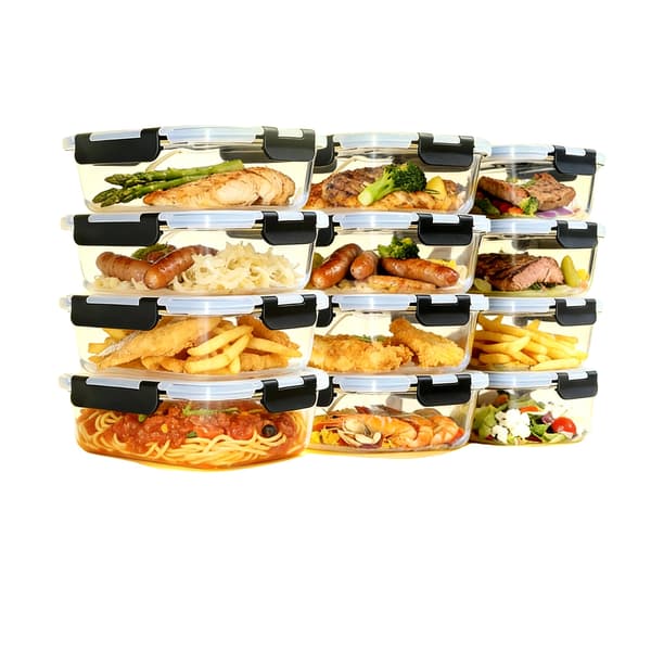 Matförvaringsbehållare, läckagesäker design, mikrovågssäker,12PCS