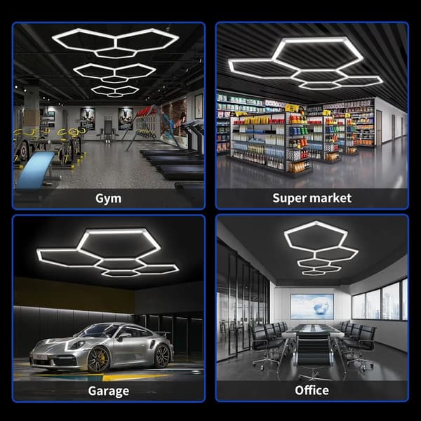 LED Garage Light, Super Bright 6500K, 24 Rör,VIT