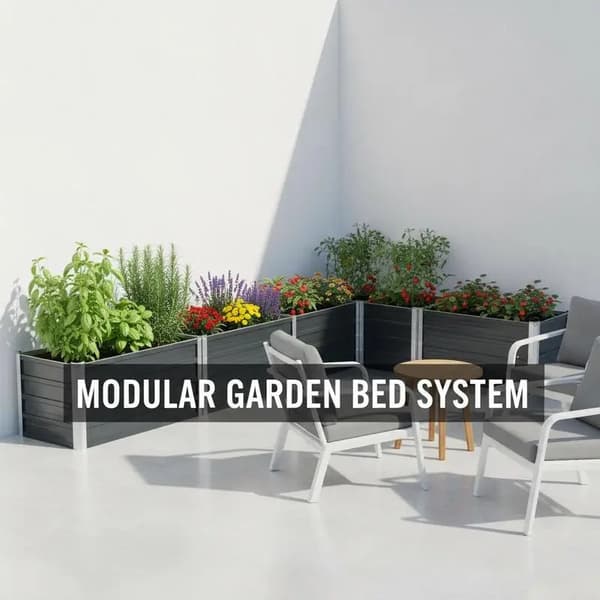 Planter, Holdbart Galvaniseret Stål, Hævet Design,sort