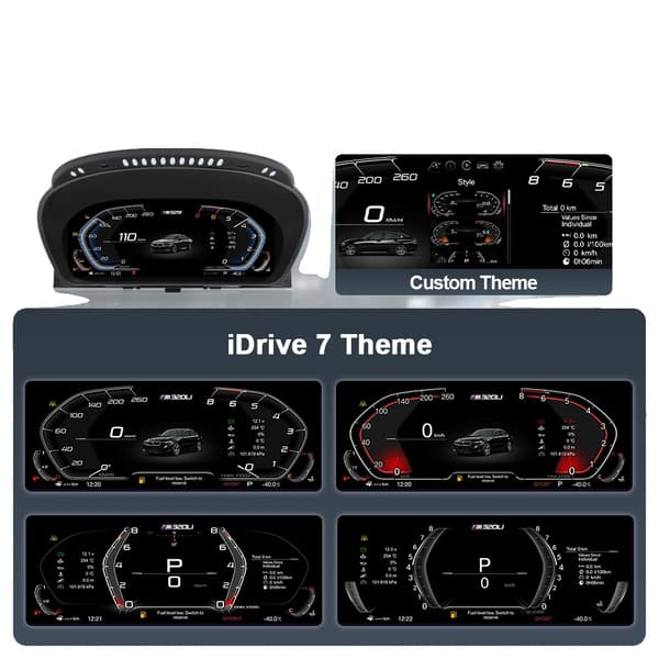 Digitalt Speedometer Cluster, Carplay, Adaptiv Fartpilot,E70 standardversion