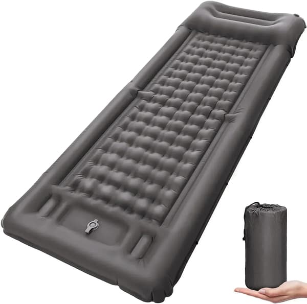 Sovemadras, Ultralight, Integreret Pumpe,GRÅ FARVE
