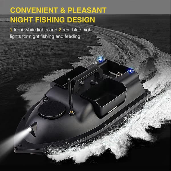 Bait Boat, GPS Navigation, Dobbelt Motorer,sort