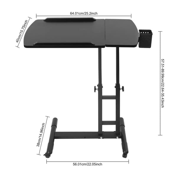Tattoo Arbejdsbord, Justerbar Højde, Robust Konstruktion,sort