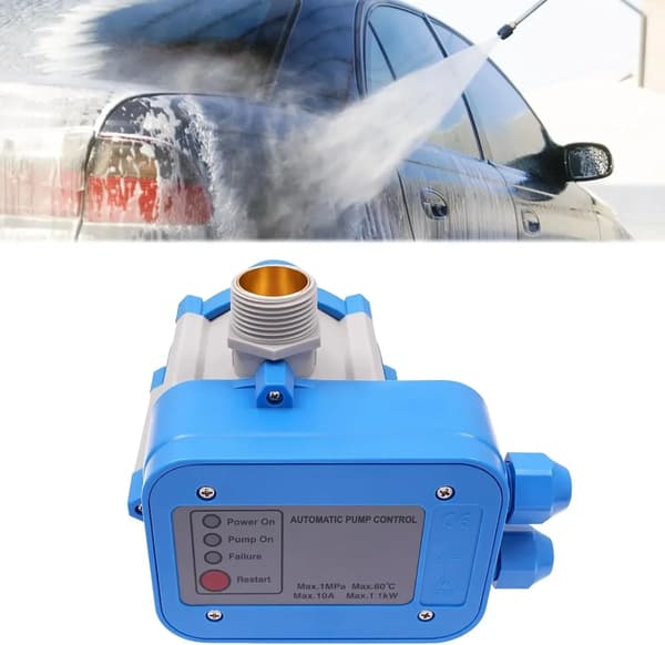 Pumpecontroller, Automatisk Trykregulering, Holdbar Nylonkonstruktion,Blå