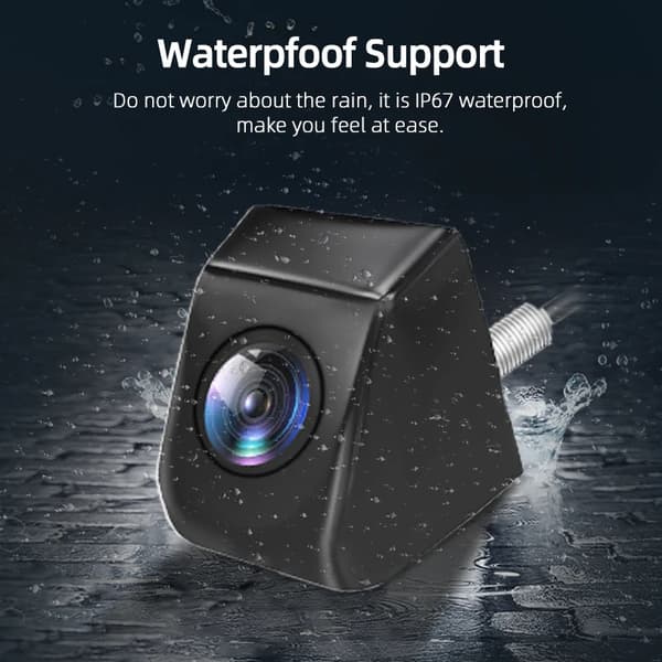 Backkamera, 720P-upplösning, 140° vidvinkel,12 V, Guld