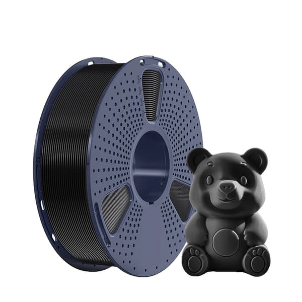 3D-printer filament, PLA-material, pæn spoledesign,Sort
