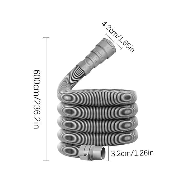 RV Spildevandsslange Sæt, Justerbar Adapter, Tæt Design,6m-1