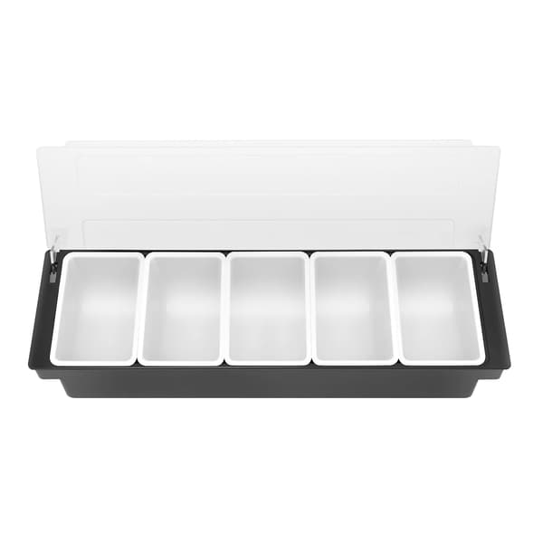 Krydderi dispenser, opdelt design, holdbart fødevarekvalitetsmateriale,sort
