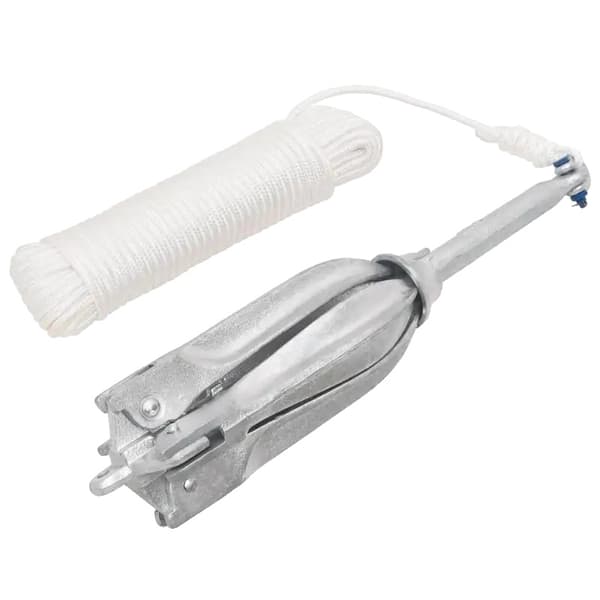 Foldbar Anker, Støbejern, 10 kg Kapacitet,Argent