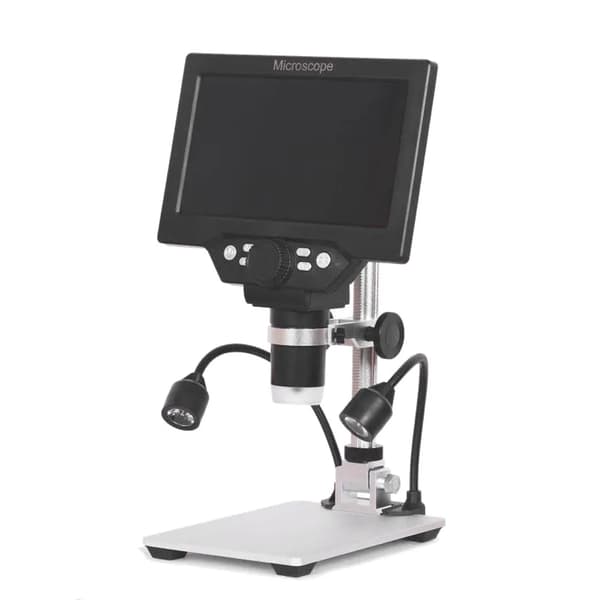Digital Mikroskop, 7-Tommer Farve LCD, 12MP Sensor,Opladningsmodel, EU