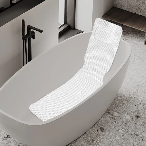 Badekar Mat, Ergonomisk Pude, Åndbart Design,HVID