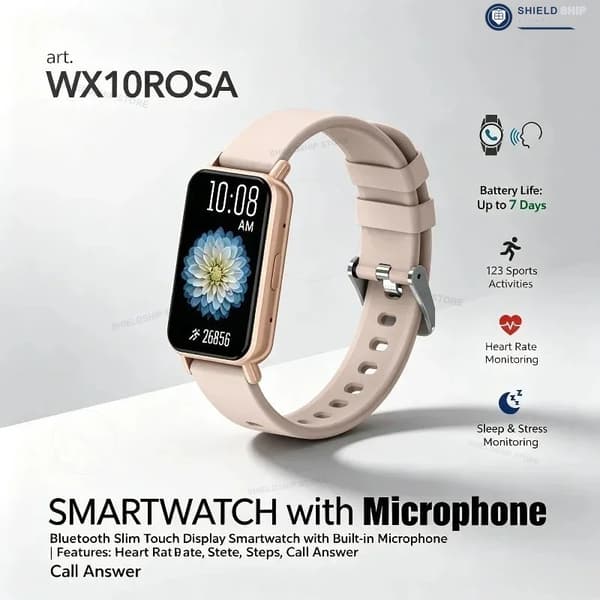 Fitness Tracker, AMOLED Skærm, Pulsmonitor,WX05ROSA