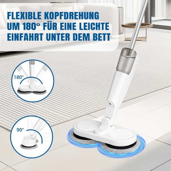 Elektrisk Moppe, Trådløs Design, Dobbelt Spin Hoveder,Trådløs Dual Spin Mop