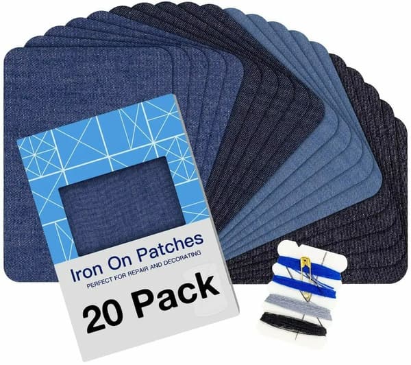 Denim Patches, Strygemærker, Multifarvede Muligheder,4 Farver