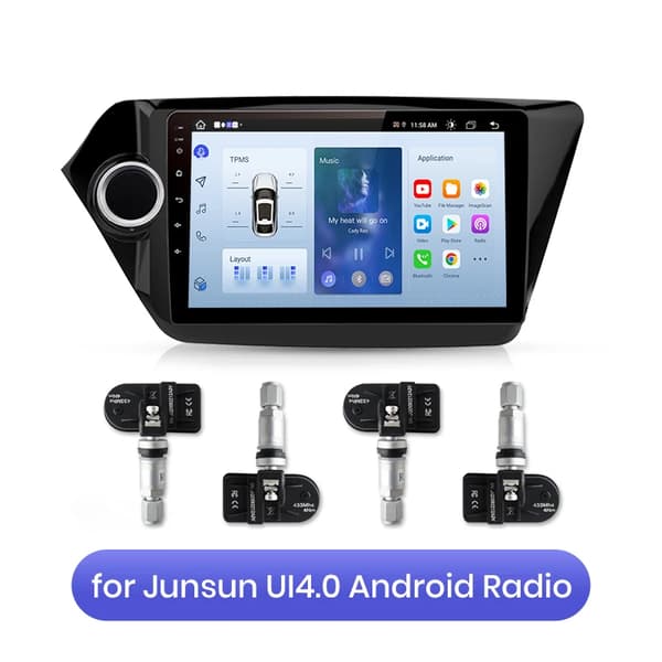 TPMS, Android-kompatibilitet, Realtidsövervakning,Inbyggd sensor, Röd