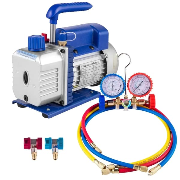 Vakuumpumpe, 1-trins, højtryksydelse,1.8CFM 1-4HP måler