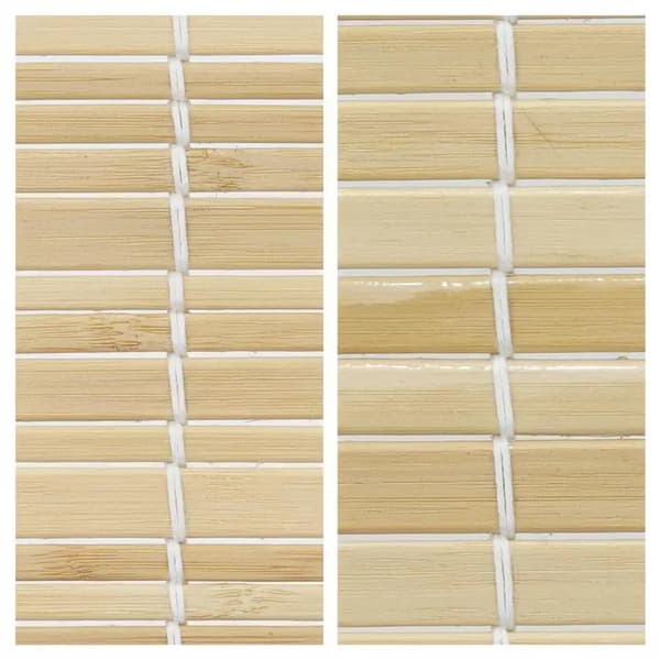 Bambu Rullgardin, Naturligt Utseende, Lätt Installation,Beige