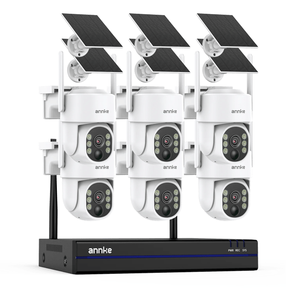 Trådløst Sikkerhedskamera, 4MP Opløsning, Dual-Band Forbindelse,16CH NVR 6Pcs Kamera, Ingen