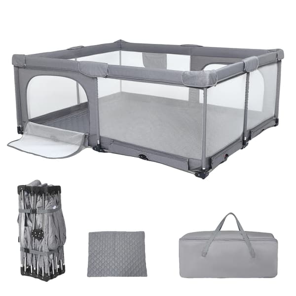 Spädbarnsskydd, Fällbar Design, Bärväska,GRÅ