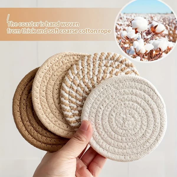 Underlag, Absorberende Polyester, Minimalistisk Design,4PCS, 11 cm