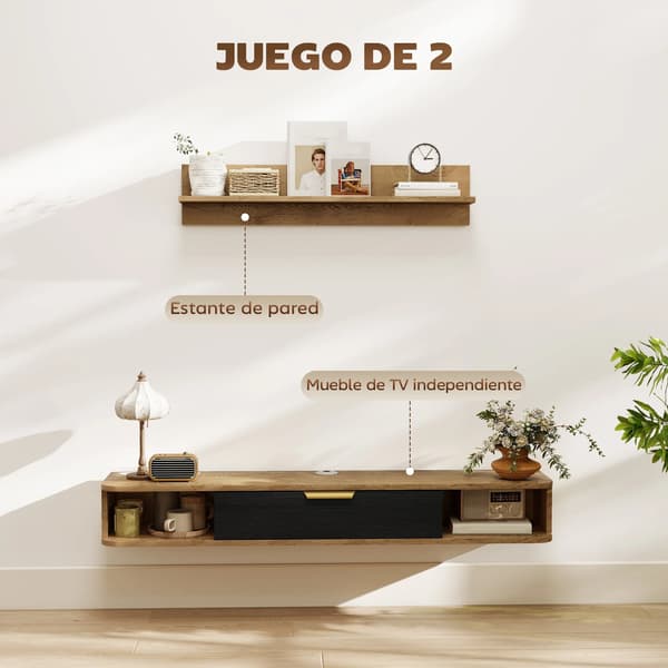TV-bord, Moderne Stil, Alsidig Opbevaring,Eg