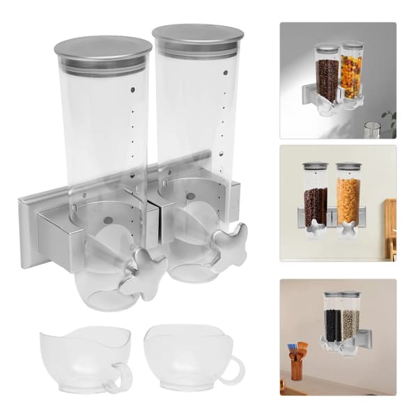 Matdispenser, Väggmonterad, Portionskontrollsystem,Silver