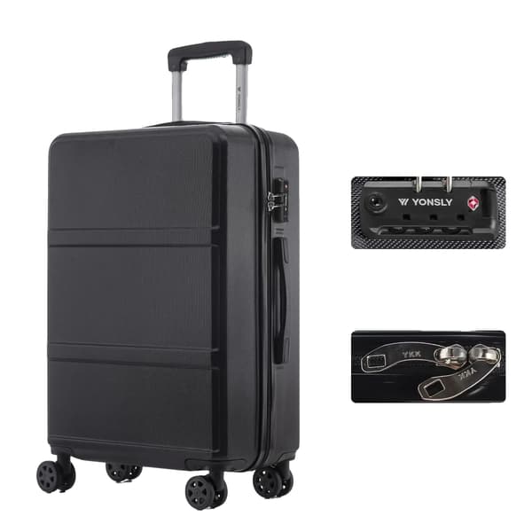 Hårdt bagage, TSA-lås, holdbart ABS-materiale,Sort, 20Inches 500mm-a
