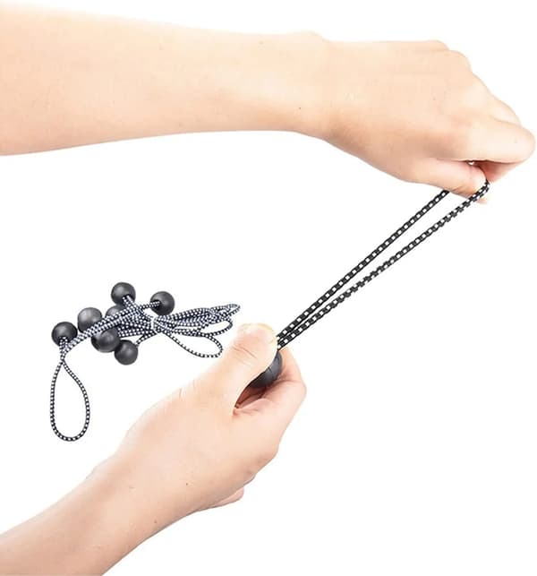 Gummibungee-strenge, holdbare og fleksible, nem installation,sort
