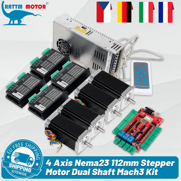 Stepper Motor Kit, Høj Moment Ydelse, Nem Integration,8mm, 4 akse sæt