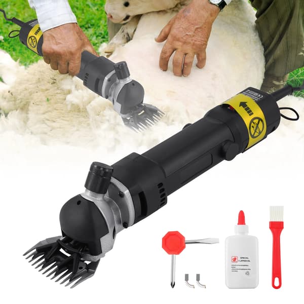 Elektrisk fåreklipper, 1200W effekt, kulstofstål blade,sort