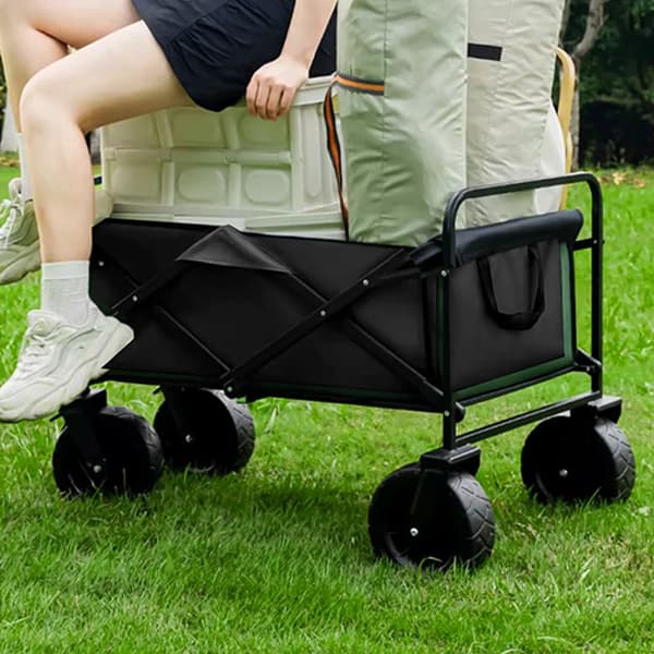 Værktøjsvogn, Robust Design, Terrænkøretøjs Hjul,sort