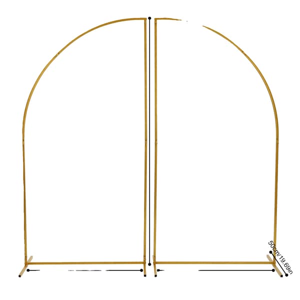 Baggrundsstativ, Bueformet Ramme til Bryllupper, Fotoboksbrug,Guld, M