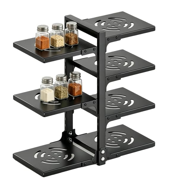 Køkkengrydeholder, Rustbestandig, Multi-niveau Design,sort