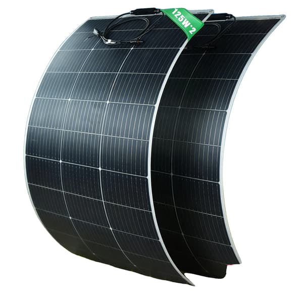 Flexibel Solpanel, Lättviktig Design, Hög Effektivitet,2PCS  125W