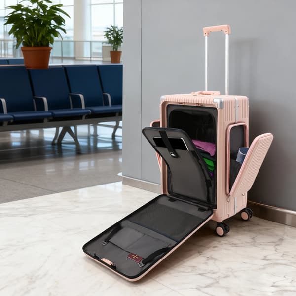 Bagagekuffert, Holdbart PC-materiale, Spinnerhjul,HVID