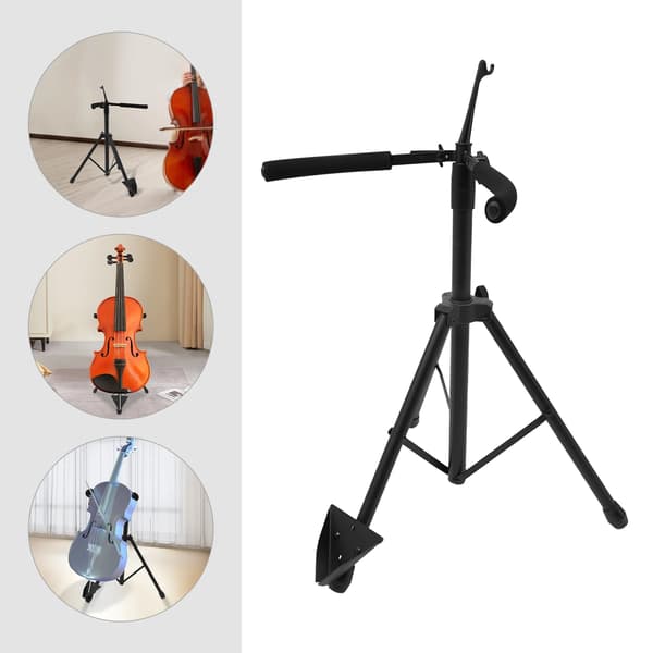 Cello Stativ, Justerbar Højde, Robust og Bærbar,sort