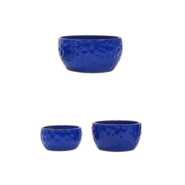 Planter Set, Klassisk Design, Lämplig för Inomhus- och Utomhusbruk,Antik Blå