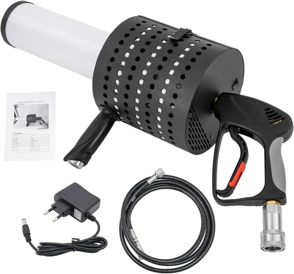 Konfettimaskin, LED-belysning, Manuell kontroll,svart