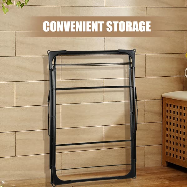 Tøjstativ, Pladsbesparende Design, Holdbar Konstruktion,sort