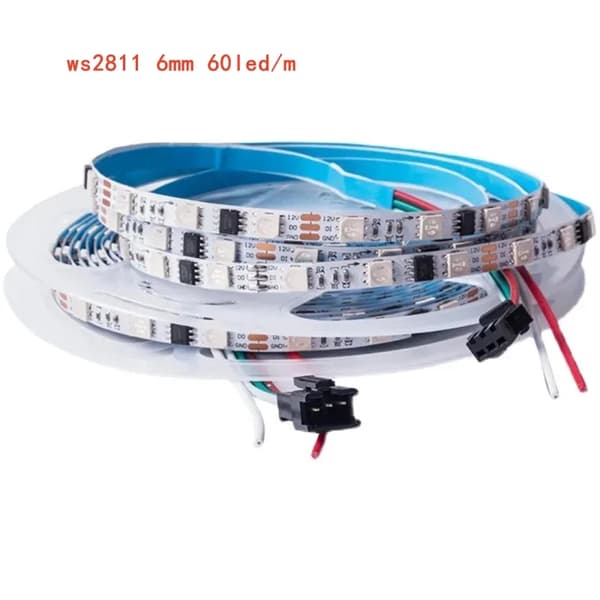 Pixel LED-strimmel, 5050 RGB, Programmerbar fleksibilitet,5M 6MM Bredde