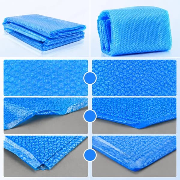 Poolöverdrag, Rektangulär Design, Hållbart PE-material,Blå