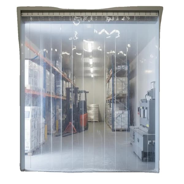 Slat Gardin, PVC Materiale, 50% Overlap,hær grøn