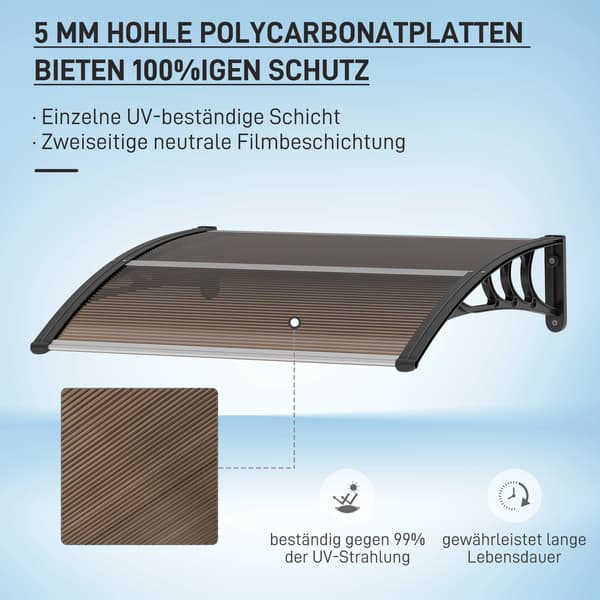 Tak, polykarbonatmaterial, väderskydd, svart
