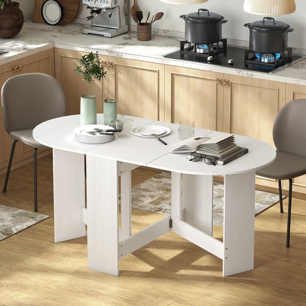 Matbord, Vikbar Design, Modern Stil, 163x80x75 cm, VIT