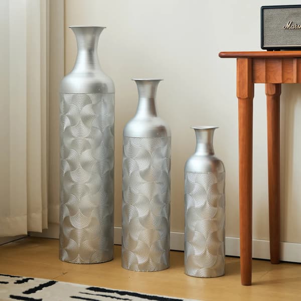 Golvvaser, Retro Stil, Idealiska för Heminredning,Silver
