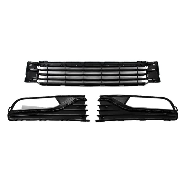 Frontbumpergrill, Holdbart Plastik, Racing-inspireret Design,3stk sæt